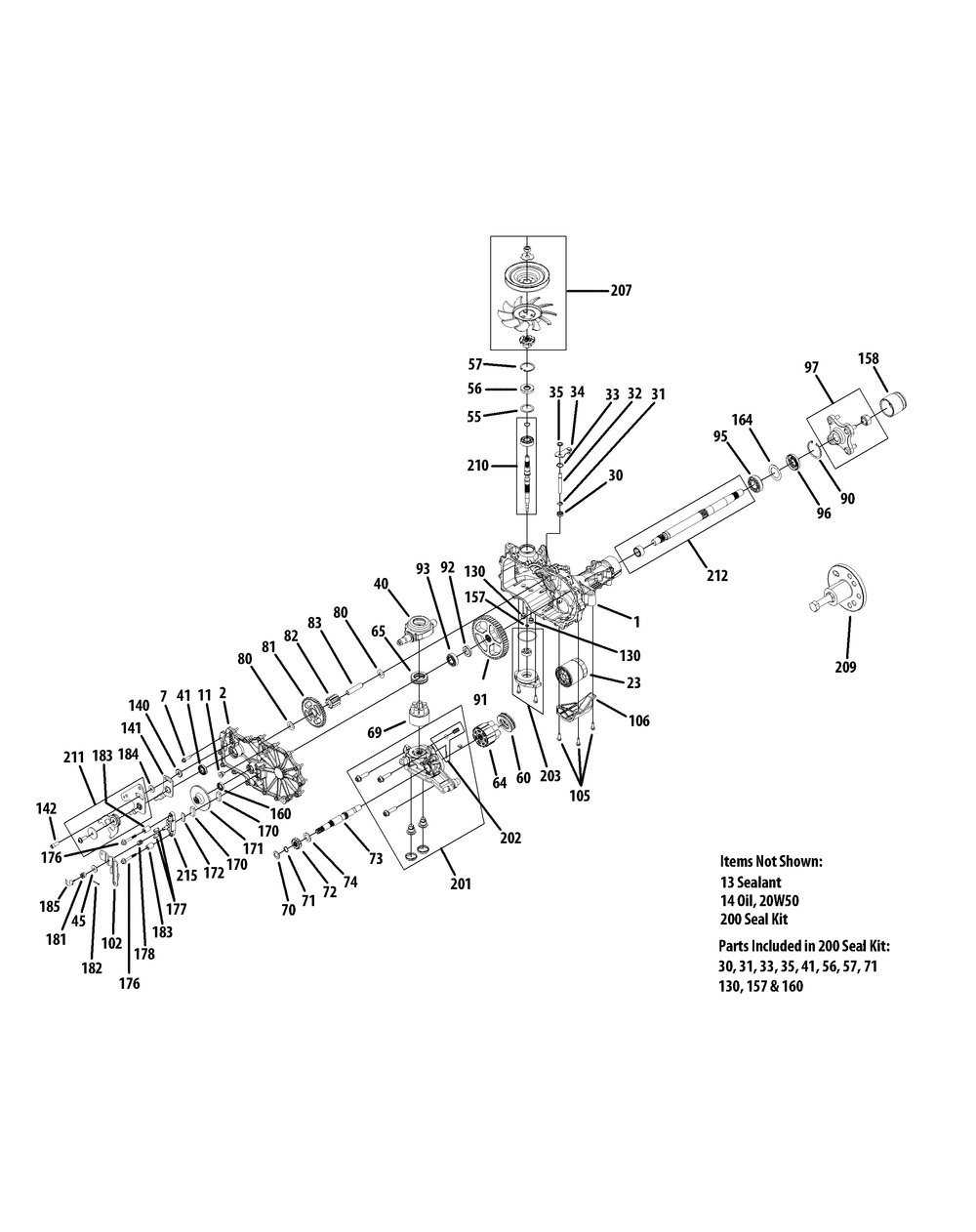 Transmission Rh 618-06003b Diagram and Parts List for Z-FORCESZ60 (53FJD-53FJD050)(2015) Cub Cadet Lawn Tractor